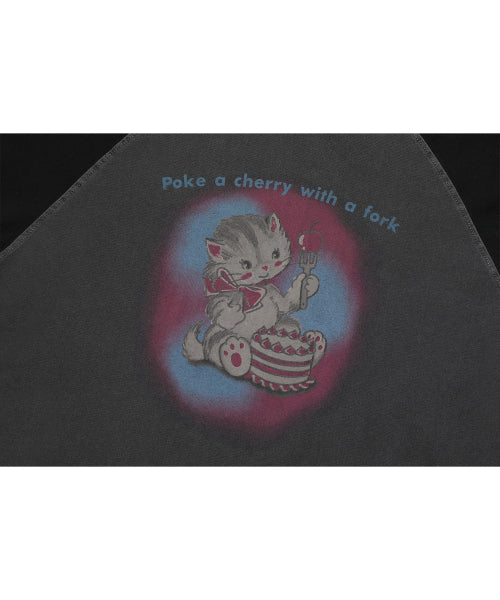 CHERRY RAGLAN PIGMENT LONG SLEEVE - 2 COLORS BLACK
