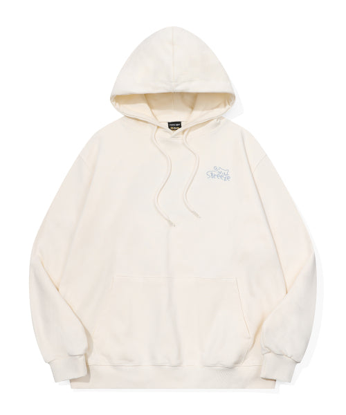 CAT EMBROIDERY HOODIE CREAM