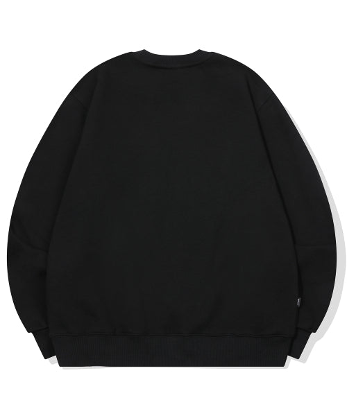 EMBROIDERY SWEATSHIRT - 4 COLORS BLACK