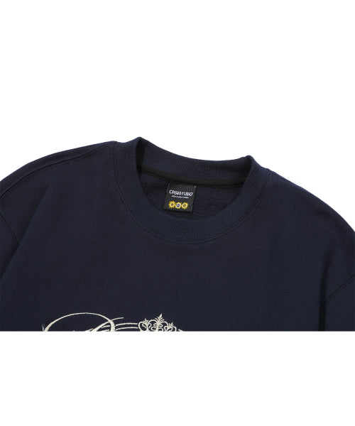 EMBROIDERY SWEATSHIRT - 4 COLORS NAVY