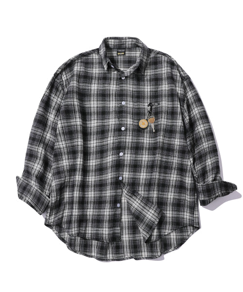 NOMAD OVERFIT CHECK SHIRT - 4 COLORS BLACK