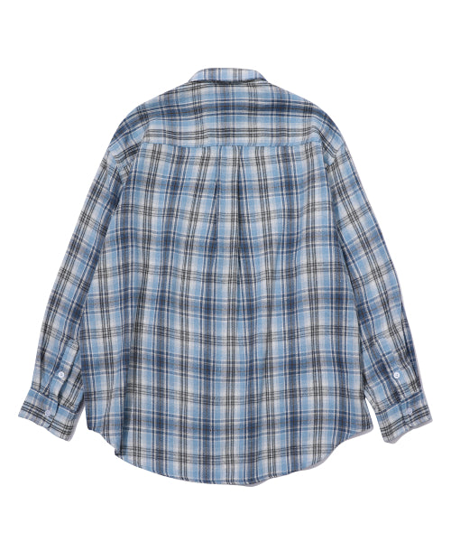 NOMAD OVERFIT CHECK SHIRT - 4 COLORS BLUE