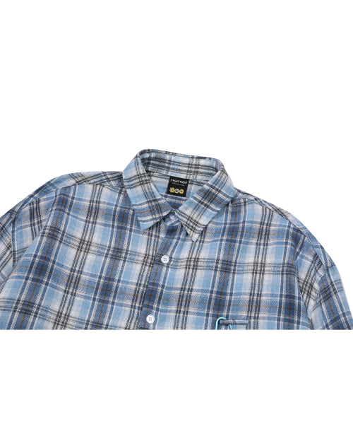 NOMAD OVERFIT CHECK SHIRT - 4 COLORS BLUE