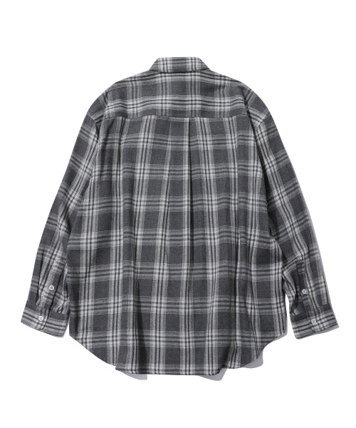 NOMAD OVERFIT CHECK SHIRT - 4 COLORS GREY