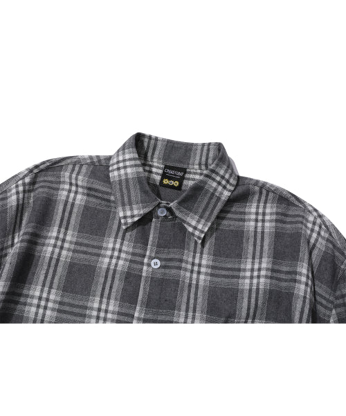 NOMAD OVERFIT CHECK SHIRT - 4 COLORS GREY
