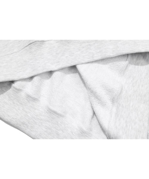 BUNNY EMBROIDERY HOODIE - 2 COLORS MELANGE WHITE