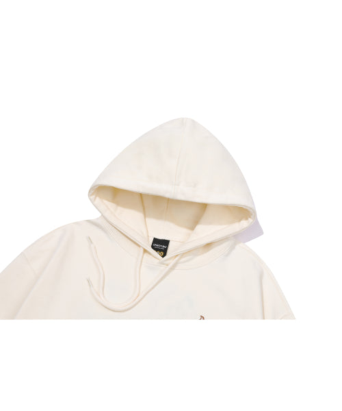 BUNNY EMBROIDERY HOODIE - 2 COLORS CREAM