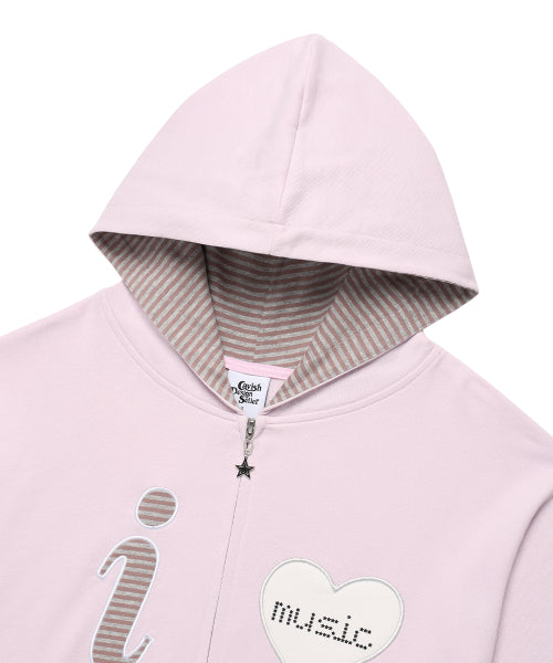 I LOVE MUSIC ZIP UP HOODIE - 2 colors #IAN同款!