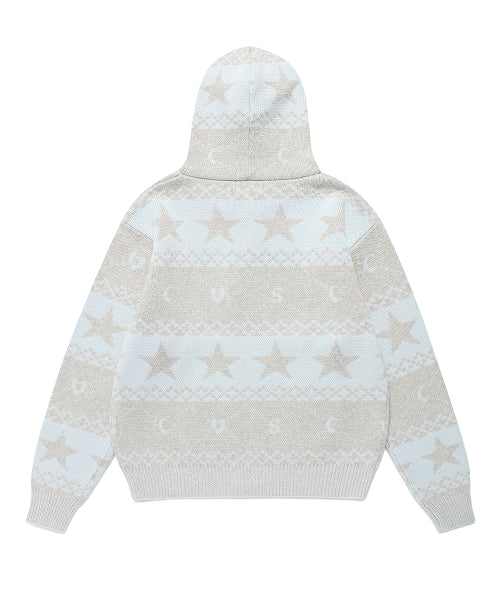 NORDIC KNIT ZIP UP HOODIE - 2 colors #EUNBI/RYO同款!