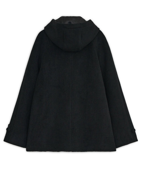 HOOD HALF COAT - 2 COLORS BLACK