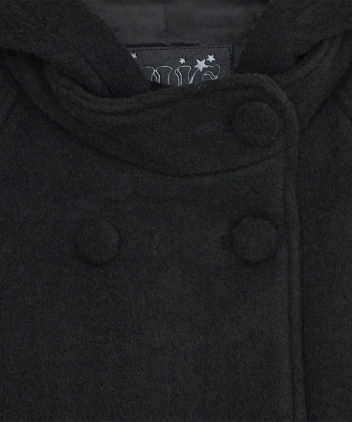 HOOD HALF COAT - 2 COLORS BLACK