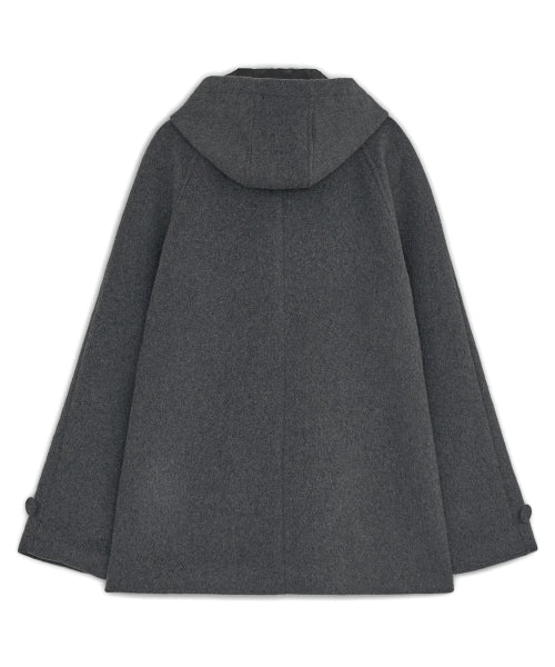 HOOD HALF COAT - 2 COLORS CHARCOAL