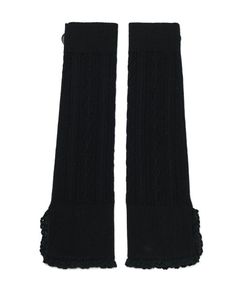 BUTTON CABLE KNIT - 4 COLORS BLACK