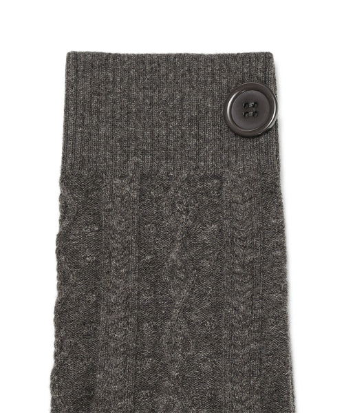 BUTTON CABLE KNIT - 4 COLORS BROWN