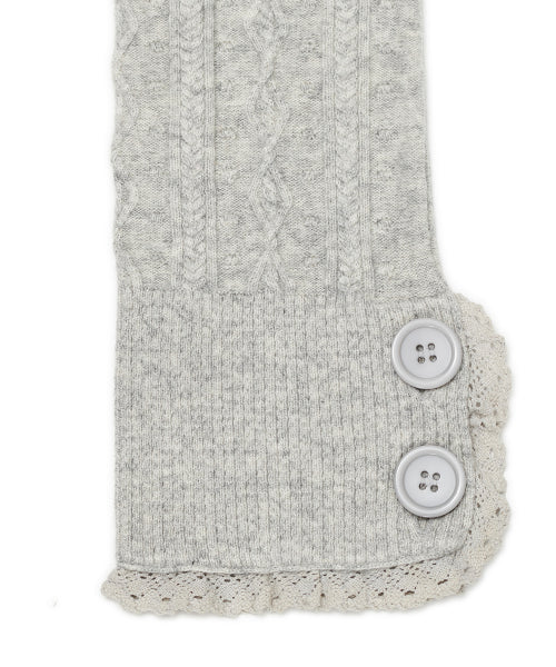 BUTTON CABLE KNIT - 4 COLORS GREY