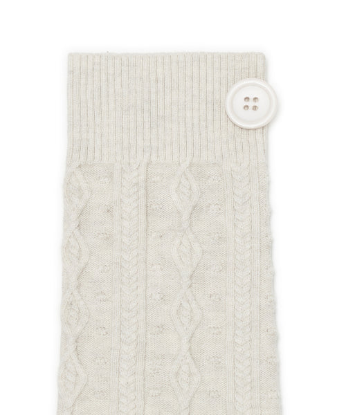 BUTTON CABLE KNIT - 4 COLORS IVORY