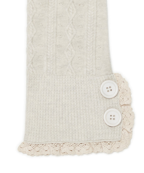 BUTTON CABLE KNIT - 4 COLORS IVORY