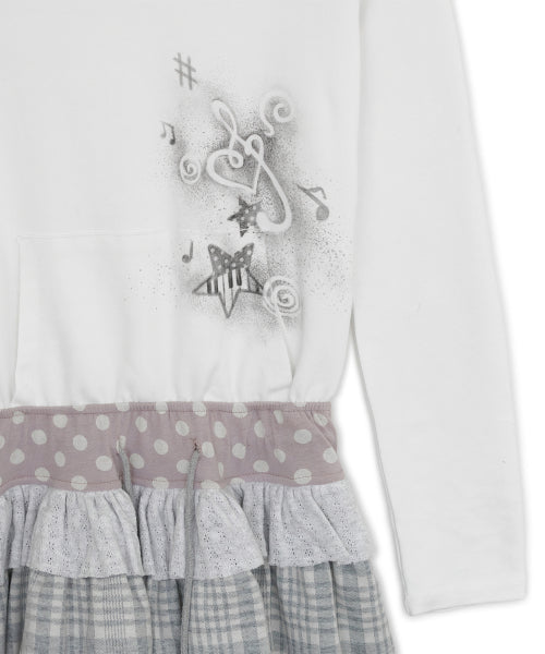 CANCAN LAYERED HOOD DRESS - 2 COLORS IVORY