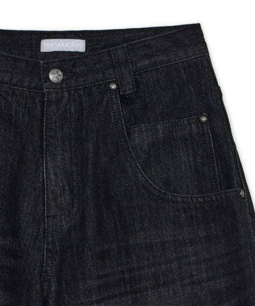 DENIM PANTS - 2 COLORS BLACK