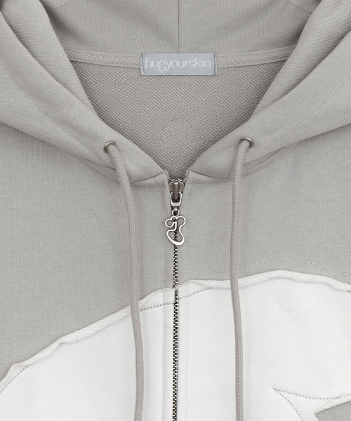HOOD ZIP-UP - 2 COLORS GREY