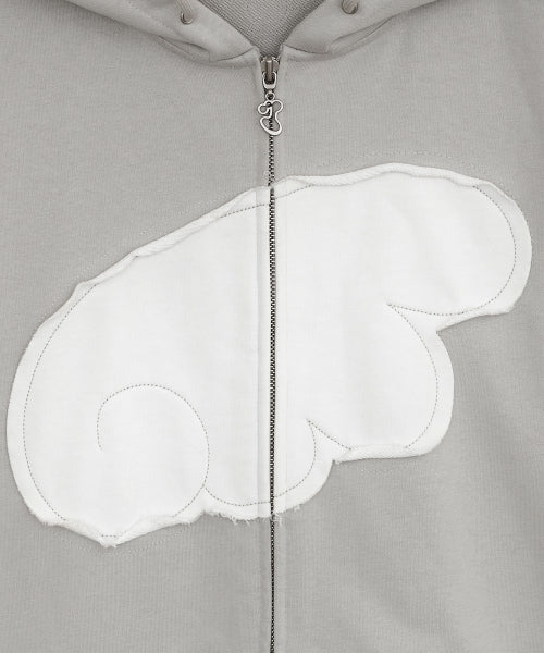 HOOD ZIP-UP - 2 COLORS GREY