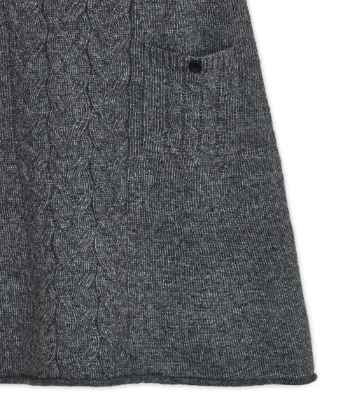 STRAP KNIT DRESS - 2 COLORS CHARCOAL