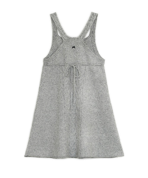STRAP KNIT DRESS - 2 COLORS GREY