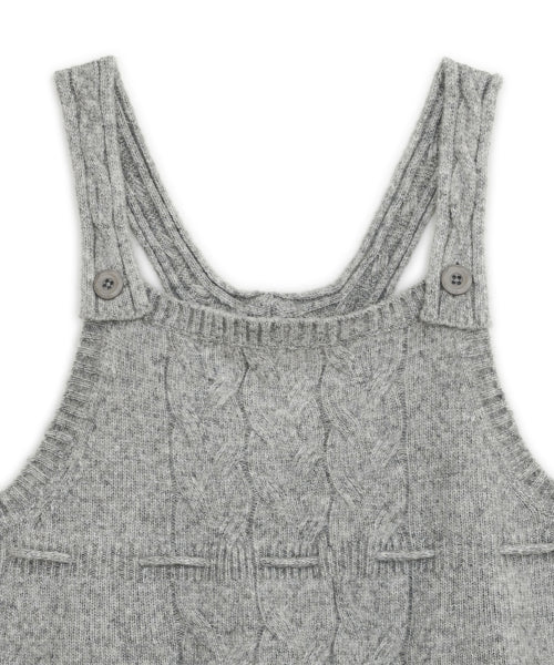 STRAP KNIT DRESS - 2 COLORS GREY
