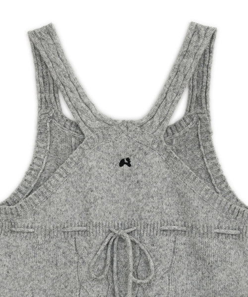 STRAP KNIT DRESS - 2 COLORS GREY