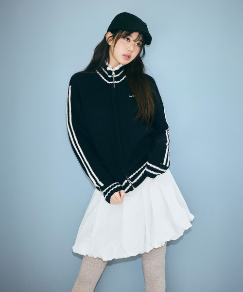 UNBALANCE PLEATS BALLOON SKIRT - 2 COLORS WHITE