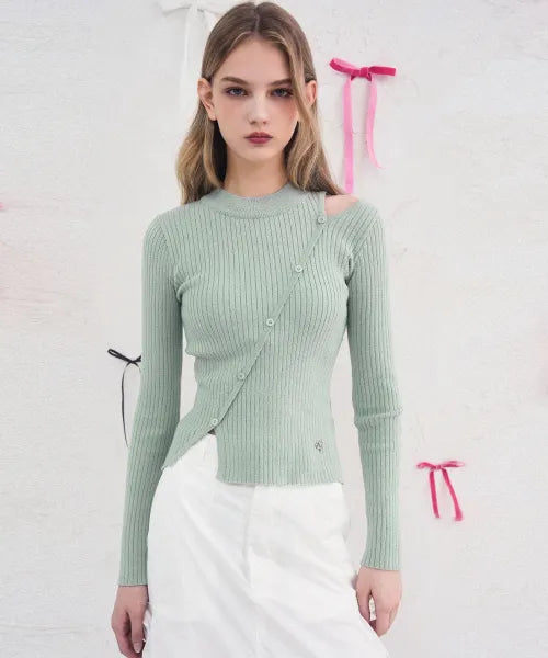 Esme Hole Button Knit - 5COL