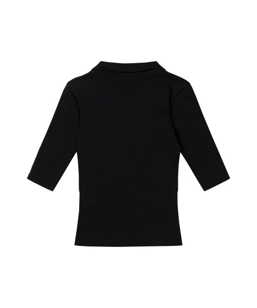 COLLAR TOP F26QB045 - 3 COLORS BLACK