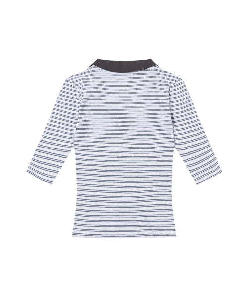 COLLAR TOP F26QB045 - 3 COLORS BLUE