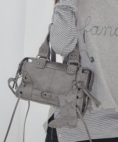 BELTED WASHED MINI BAG F26QE991 - 3 COLORS GREY