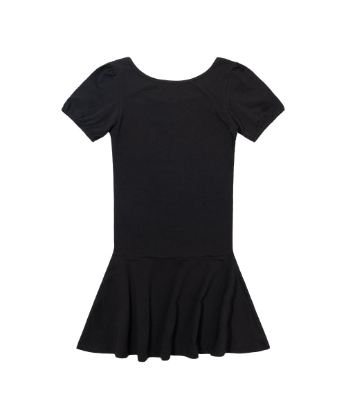 COTTON MINI DRESS F26QD062 - 2 COLORS BLACK