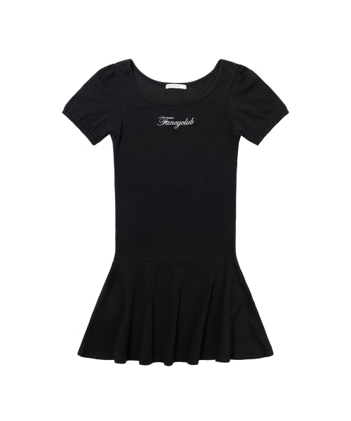 COTTON MINI DRESS F26QD062 - 2 COLORS BLACK