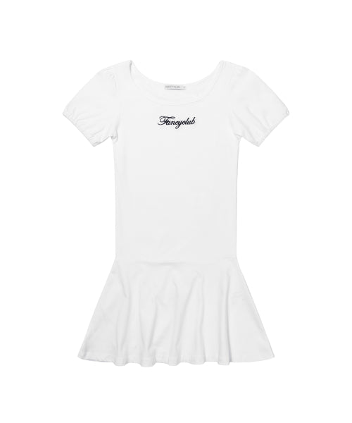 COTTON MINI DRESS F26QD062 - 2 COLORS WHITE
