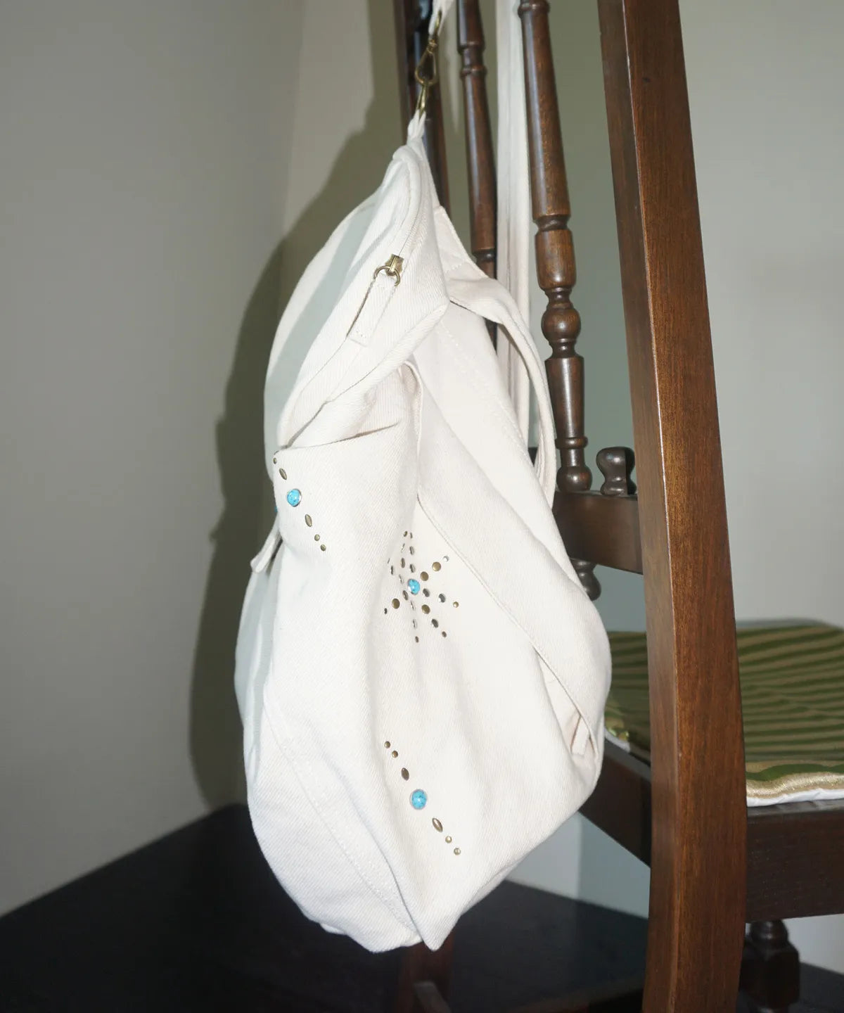 Three-Way Stud Twill Bag Natural