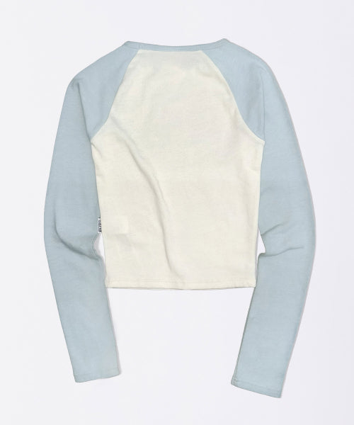 GOOD KARMA RAGLAN TEE CREAM BABY - 2 COLORS BABY BLUE