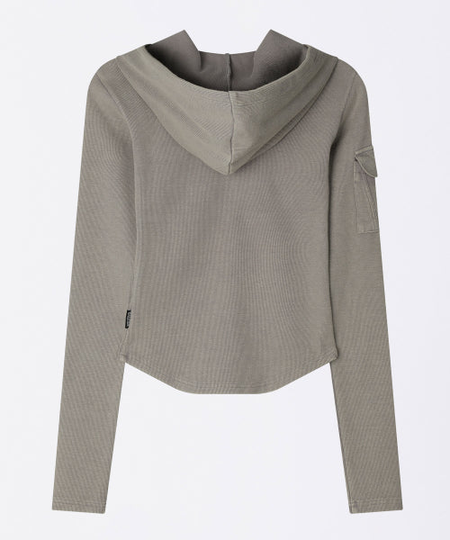 WASHED POCKET HOODIE - 3 COLORS GREY