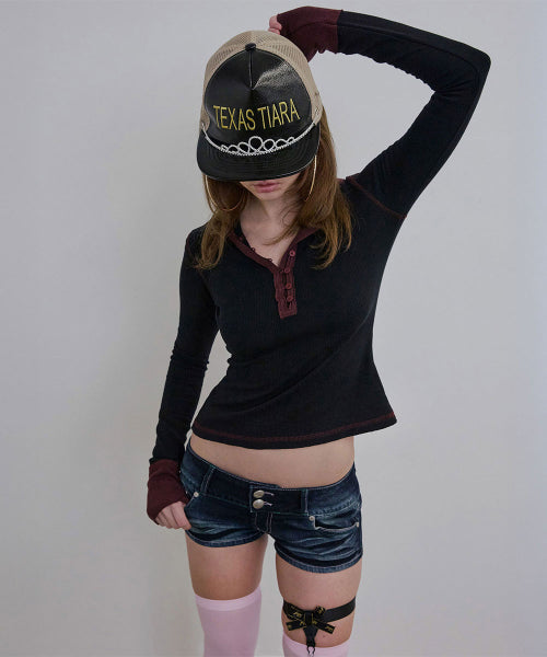 HEATHER HOODIE TEE - 3 COLORS BLACK