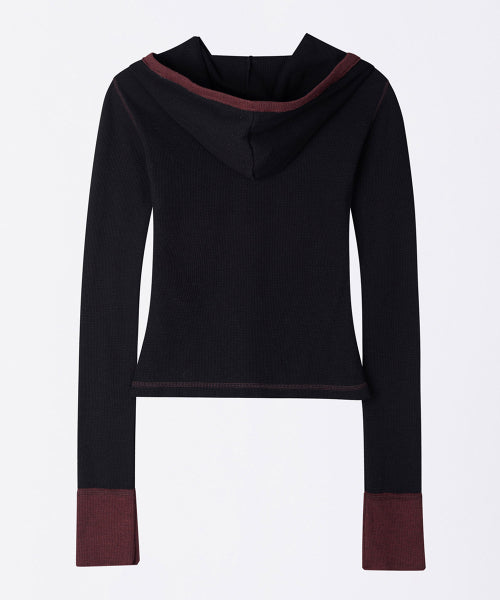 HEATHER HOODIE TEE - 3 COLORS BLACK