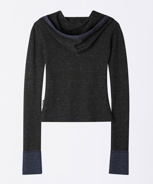 HEATHER HOODIE TEE - 3 COLORS CHARCOAL