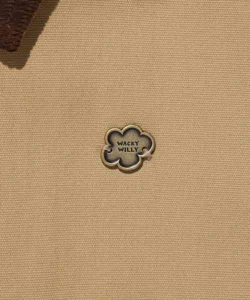 CONTRAST COLLAR WASHED COTTON JACKET #GISELLE同款! - 2 COLORS BEIGE