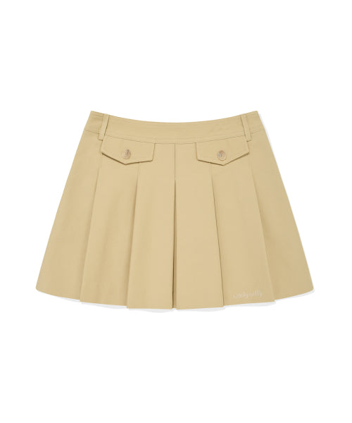 COTTON PLEATED SKIRT #GISELLE同款! BEIGE