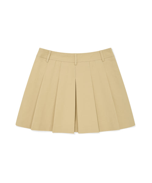 COTTON PLEATED SKIRT #GISELLE同款! BEIGE