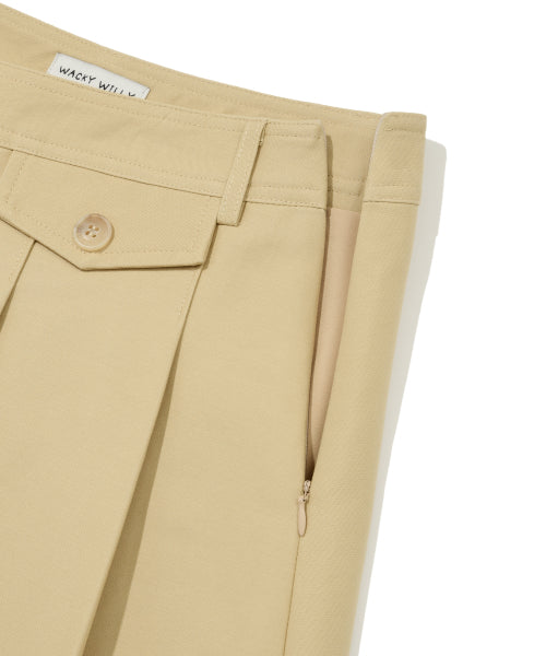 COTTON PLEATED SKIRT #GISELLE同款! BEIGE
