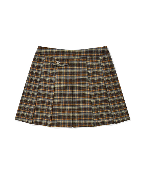 CHECK PLEATED SKIRT #GISELLE同款! AS SHOWN