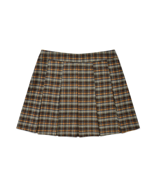 CHECK PLEATED SKIRT #GISELLE同款! AS SHOWN