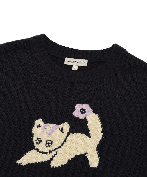 LEO GRAPHIC GRUNGE PULLOVER #GISELLE同款! - 2 COLORS NAVY